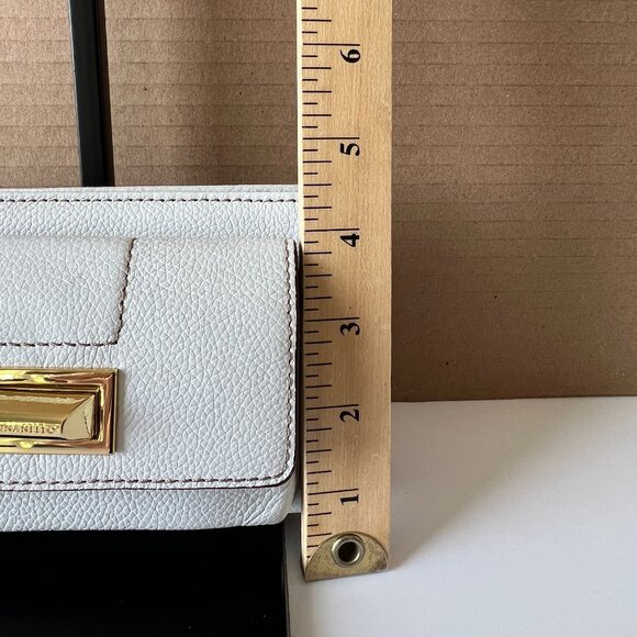 Tignanello Perfect Pockets Organizer Leather Crossbody, Cream, Detachable Strap - Picture 9 of 15